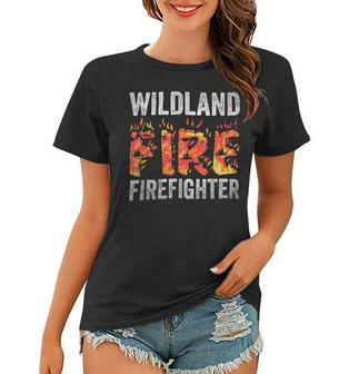 Firefighter Wildland Fire Rescue Department Firefighters Firemen V2 Women T-shirt - Seseable
