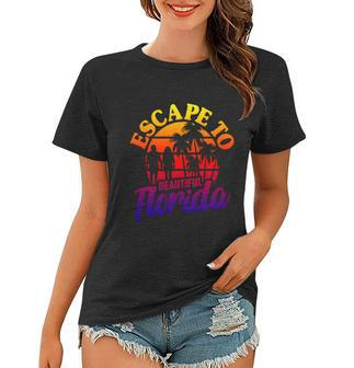 Florida Escape To Beautiful Florida Vintage Desantis Escape Great Gift Women T-shirt - Monsterry DE