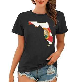 Florida Map State Flag Tshirt Women T-shirt - Monsterry DE