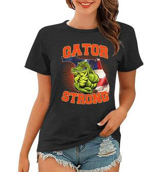 Florida State Gator Strong Usa Flag Women T-shirt - Thegiftio UK