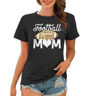 Football Mom Game Day Leopard Funny Football Lovers Women T-shirt - Thegiftio UK