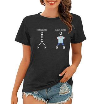 Formaldehyde Casualdehyde Chemistry Women T-shirt - Monsterry