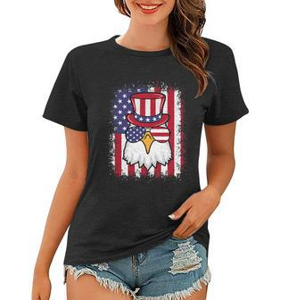Funny 4Th Of July American Flag Patriotic Eagle Usa Women T-shirt - Monsterry