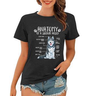 Funny Anatomy Siberian Husky Dog Lover Tshirt Women T-shirt - Monsterry DE