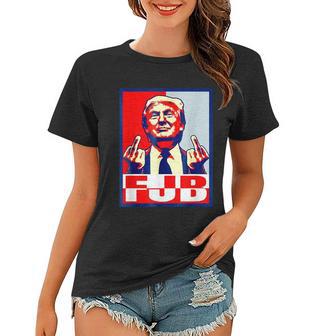 Funny Anti Biden Fjb Trump Middle Finger Women T-shirt - Monsterry DE