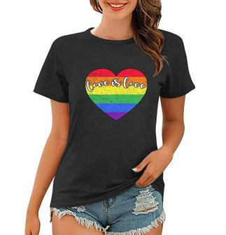 Funny Cute Heart Love Is Love Lgbt Gay Pride Women T-shirt - Thegiftio UK