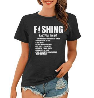 Funny Fishing Excuses Tshirt Women T-shirt - Monsterry UK