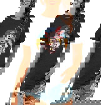 Funny Vintage Kawaii Axolotl Eating Ramen Noodles Anime Gift Women T-shirt - Thegiftio