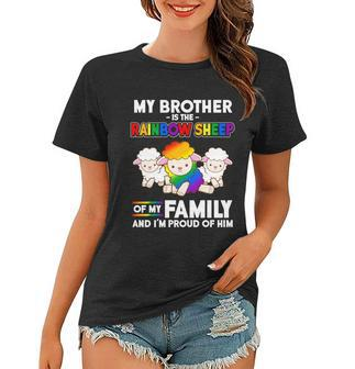 Gay Pride Brother Rainbow Sheep Of Family Proud Coming Out Cool Gift Women T-shirt - Monsterry DE