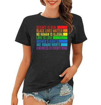 Gay Pride Science Is Real Black Lives Matter Love Is Love V4 Women T-shirt - Thegiftio UK
