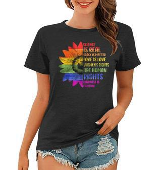 Gay Pride Science Is Real Black Lives Matter Love Is Love V5 Women T-shirt - Thegiftio UK