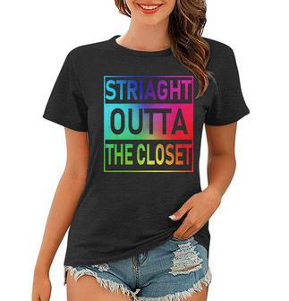 Gay Pride Straight Outta The Closet Tshirt Women T-shirt - Monsterry AU