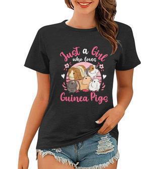 Guinea Pig Just A Girl Who Loves Guinea Pigs Gift Graphic Design Printed Casual Daily Basic Women T-shirt - Thegiftio UK