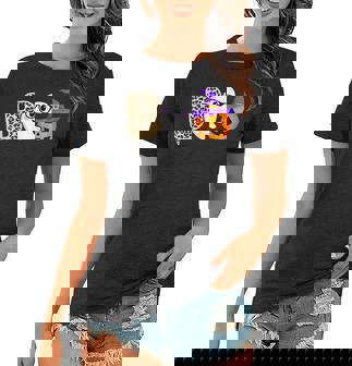 Halloween Boo Ghost Leopard Pumpkin Witch Hat Boys Girls Kid Women T-shirt - Seseable