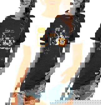 Halloween Boo Owl With Witch Hat Spiders Boys Girls Kids Women T-shirt - Seseable