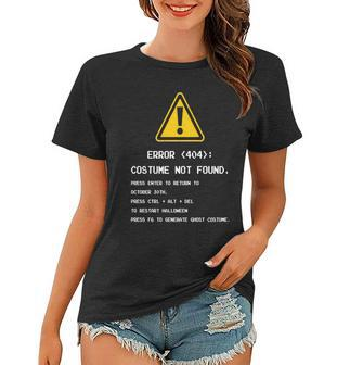 Halloween Error 404 Costume Not Found Apparel Funny Geeky Graphic Design Printed Casual Daily Basic Women T-shirt - Thegiftio UK