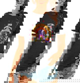 Halloween Gnomes Cute Witch Gnome Thanksgiving Fall Rainbow V26 Women T-shirt - Thegiftio