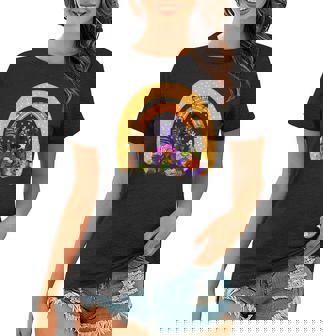 Halloween Gnomes Cute Witch Gnome Thanksgiving Fall Rainbow V27 Women T-shirt - Thegiftio