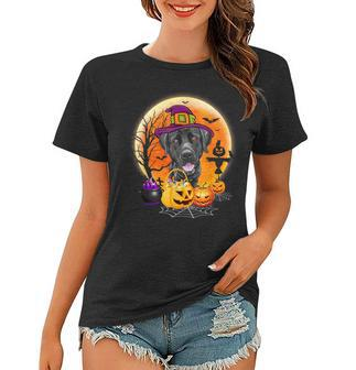 Halloween Great Dane Dog Moon With Pumpkin Funny Gifts Women Women T-shirt - Thegiftio UK