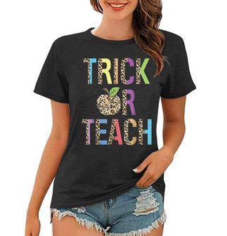 Halloween Groovy Trick Or Teach Funny Teacher Custome Women V2 Women T-shirt - Thegiftio UK