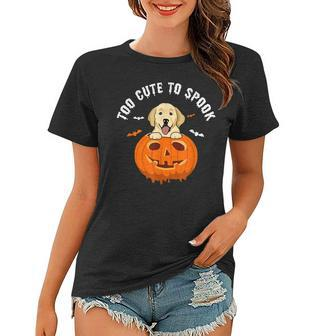 Halloween Labrador Too Cute To Spook Pumpkin Costume Women T-shirt - Thegiftio UK
