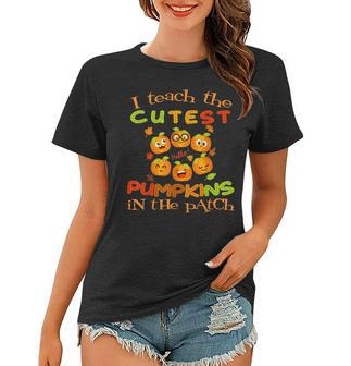 Halloween Teacher Cutest Pumpkin Patch Kindergarten Teacher Women T-shirt - Seseable