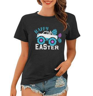 Happy Easter Monster Truck Easter Eggs Truck Easter Egg Women T-shirt - Monsterry
