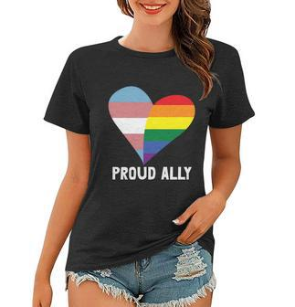 Heart Proud Ally Lgbt Gay Pride Lesbian Bisexual Ally Quote Women T-shirt - Monsterry AU