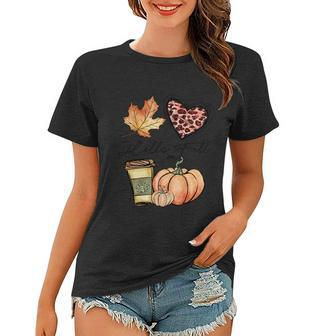 Hello Fall Thanksgiving Quote V2 Women T-shirt - Monsterry CA
