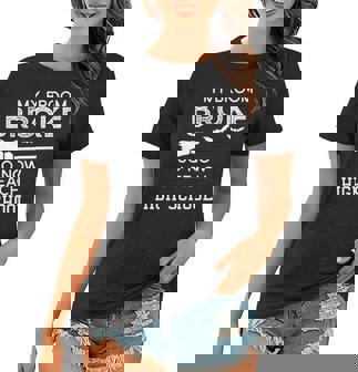 High School Teacher Halloween My Broom Broke Women T-shirt - Thegiftio