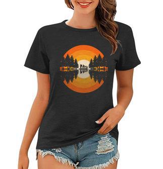 Hiker Sunset Nature Retro Gift Women T-shirt - Monsterry UK