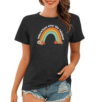 Hippie Somewhere Over The Rainbow Custom Women T-shirt - Seseable