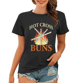 Hot Cross Buns Funny Graphic Design Printed Casual Daily Basic Women T-shirt - Thegiftio UK