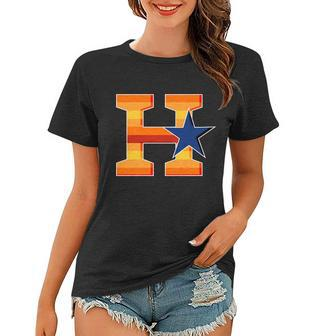 Houston Baseball H Star Logo Women T-shirt - Monsterry