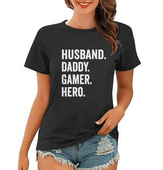 Husband Dad Father Gamer Funny Gaming Women T-shirt - Thegiftio UK