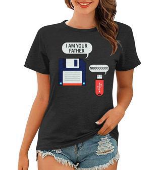 I Am Your Father Retro Floppy Disk Usb Tshirt Women T-shirt - Monsterry UK