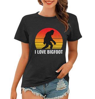 I Love Bigfoot Meaningful Gift Sasquatch Camping Hide And Seek Champion Cool Gif Women T-shirt - Monsterry