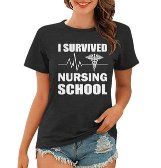 I Survived Nursing School Tshirt Women T-shirt - Monsterry