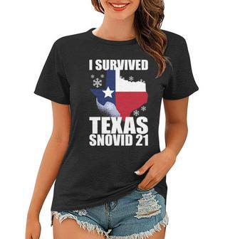 I Survived Texas Snow Storm Blizzard Snovid 21 Tshirt Women T-shirt - Monsterry