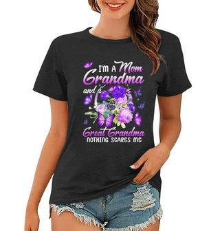 Im A Mom Grandma Great Grandma Mothers Day Butterfly Women T-shirt - Monsterry UK