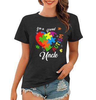 Im A Proud Autism Uncle Autism Awareness Matching Family Tshirt Women T-shirt - Monsterry