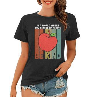 In A World Be Kind Teacher Apple Graphic Plus Size Shirt For Teacher Male Female Women T-shirt - Monsterry AU