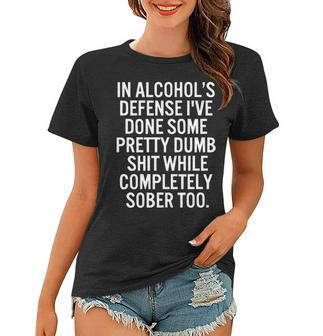 In Alcohols Defense Women T-shirt - Seseable