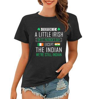 Indian Irish On St Patricks Day Graphic Design Printed Casual Daily Basic Women T-shirt - Thegiftio UK