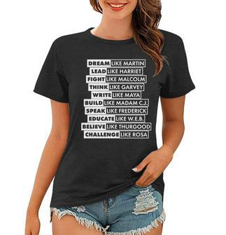 Inspirational Black History Figures Tshirt Women T-shirt - Monsterry