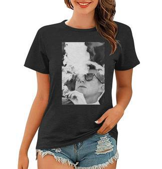 Jfk Smoking With Shades John F Kennedy President Tshirt Women T-shirt - Monsterry DE