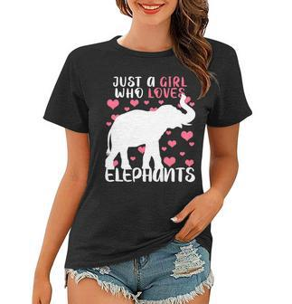 Just A Girl Who Loves Elephants Women T-shirt - Monsterry DE