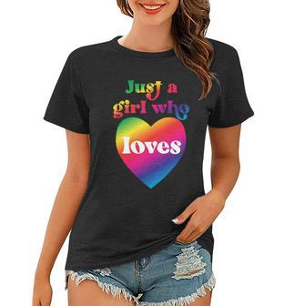 Just A Girl Who Loves Just A Girl Who Loves Graphic Design Printed Casual Daily Basic Women T-shirt - Thegiftio UK