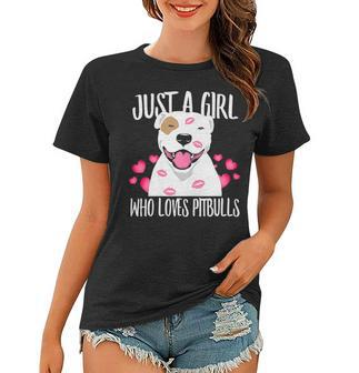 Just A Girl Who Loves Pit Bulls Dog Love R Dad Mom Boy Girl Women T-shirt - Thegiftio UK