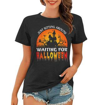 Just Sitting Around Castles Spend All Year Waiting For Halloween Women T-shirt - Seseable